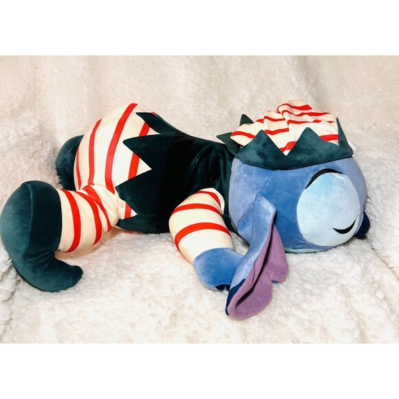 24" Large Stitch Holiday Cuddleez Plush Disney Christmas Elf New - Picture 6 of 10